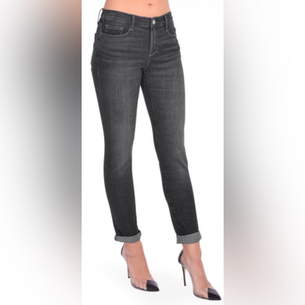 Frame Denim Women's Faded Black ‘Le Garcon’ Boyfriend Jeans Size 28